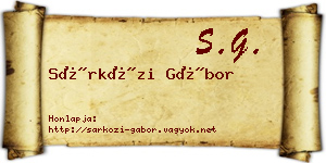 Sárközi Gábor névjegykártya