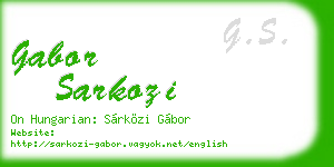gabor sarkozi business card